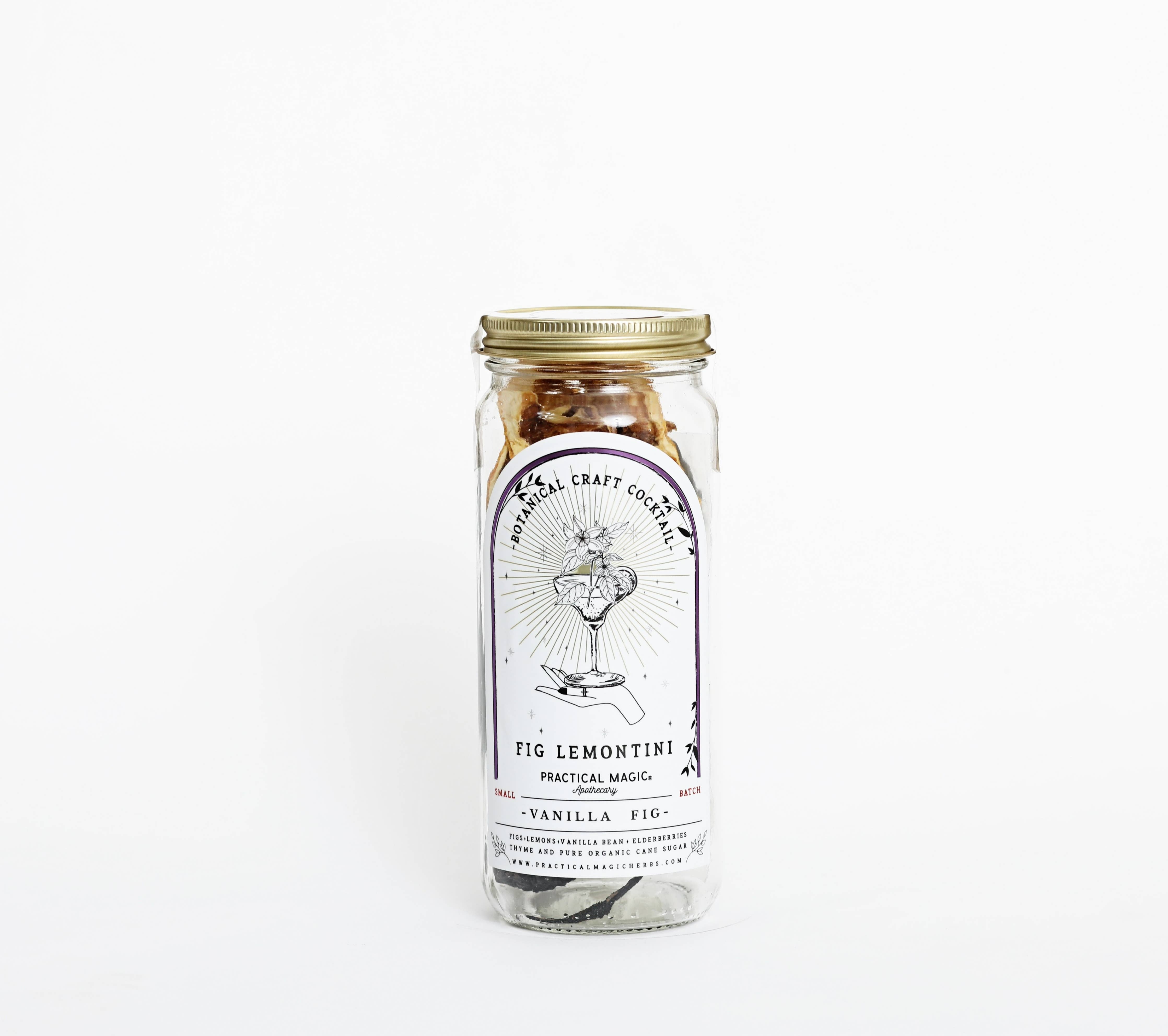 Fig Lemontini Craft Cocktail Infusion Drink Kit -Glass Jar