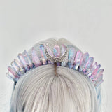 AURA | Crystal Quartz Crown with Moon