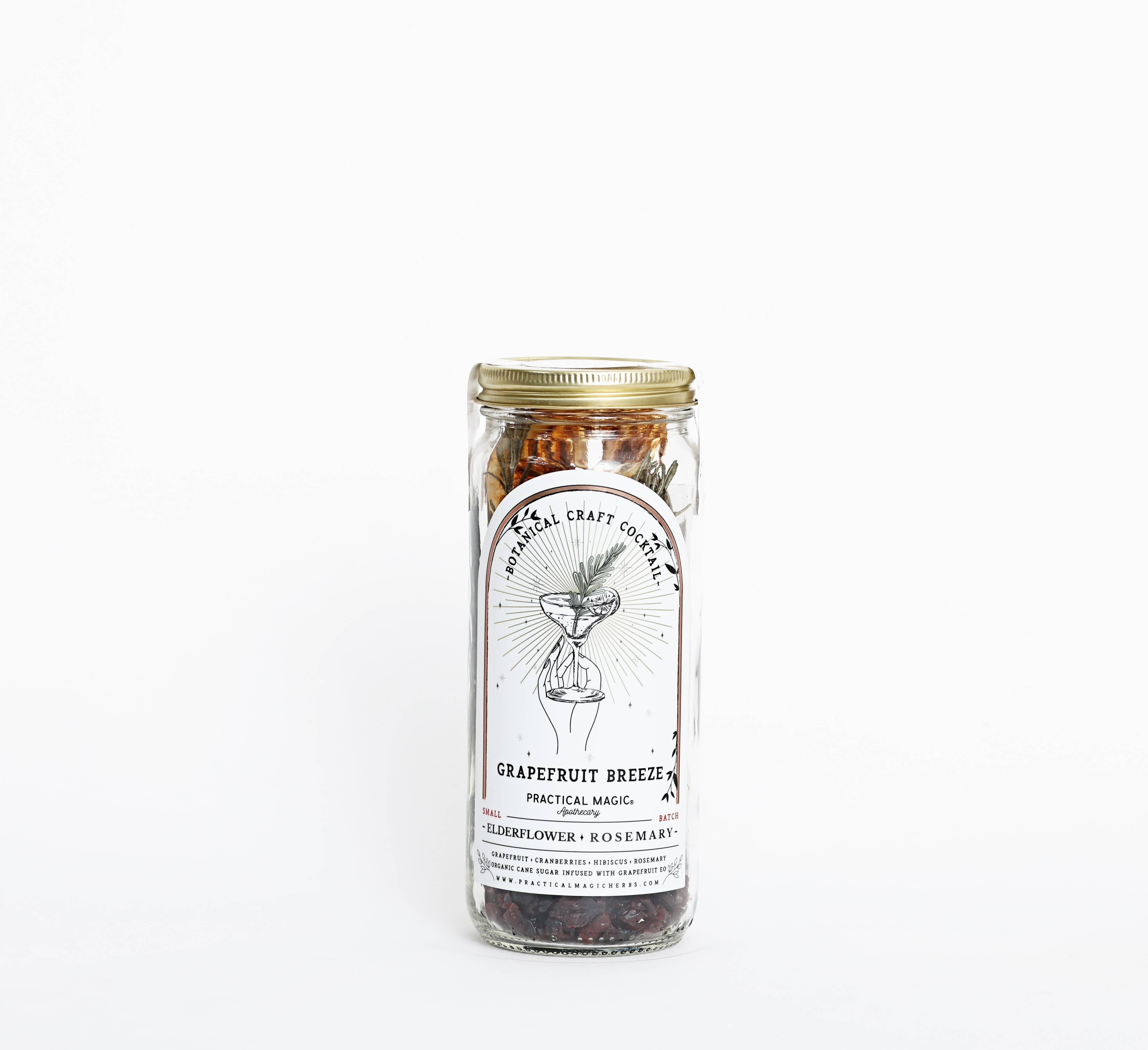 Grapefruit Breeze Cocktail / Mocktail Drink Kit in Glass Jar