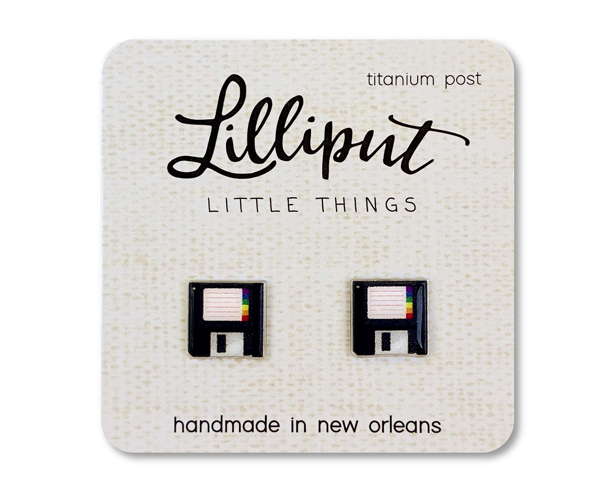 Retro Floppy Disk Earrings // Geek Gift