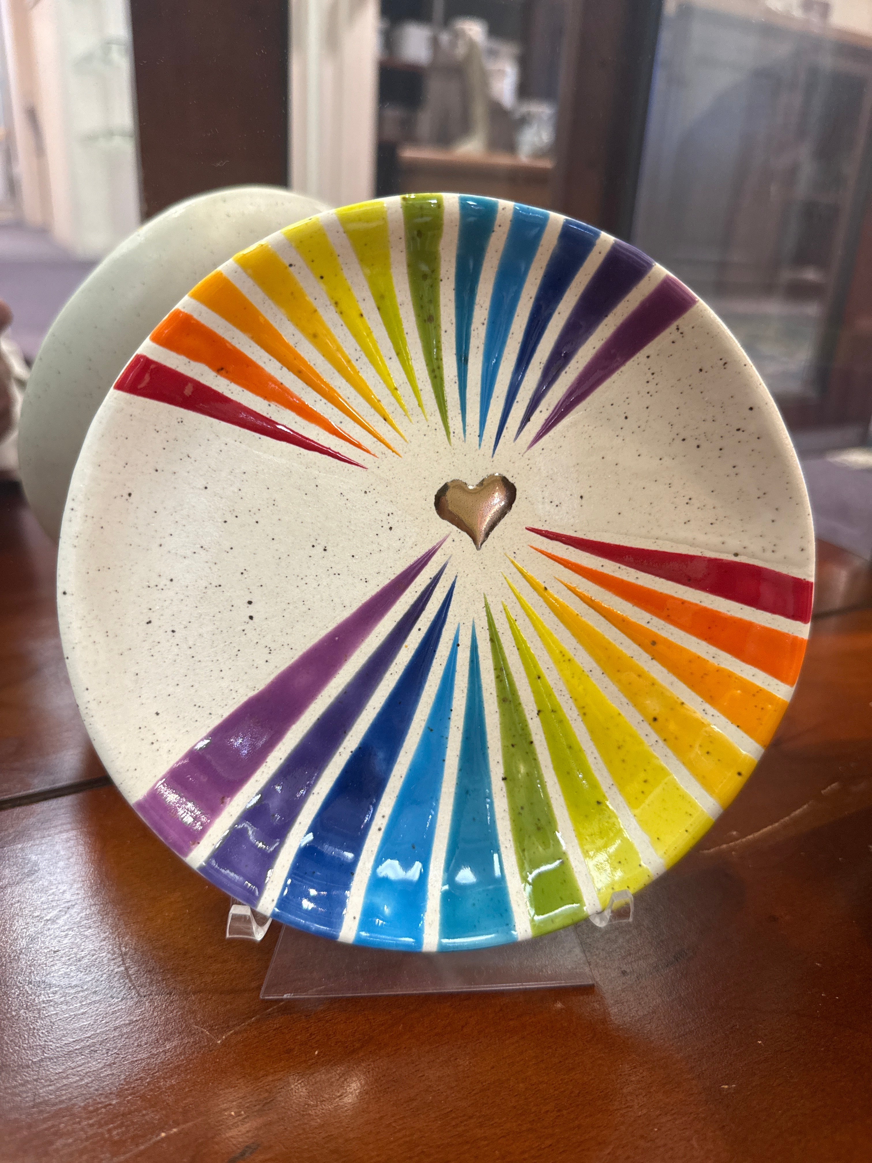 Rainbow Bread Plate