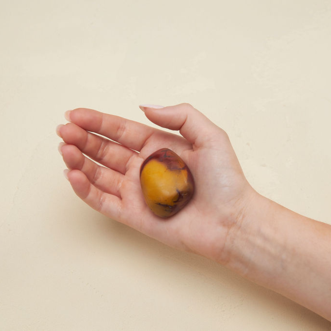 Palm Stone: Mookaite Jasper - Plastic Free Packaging!