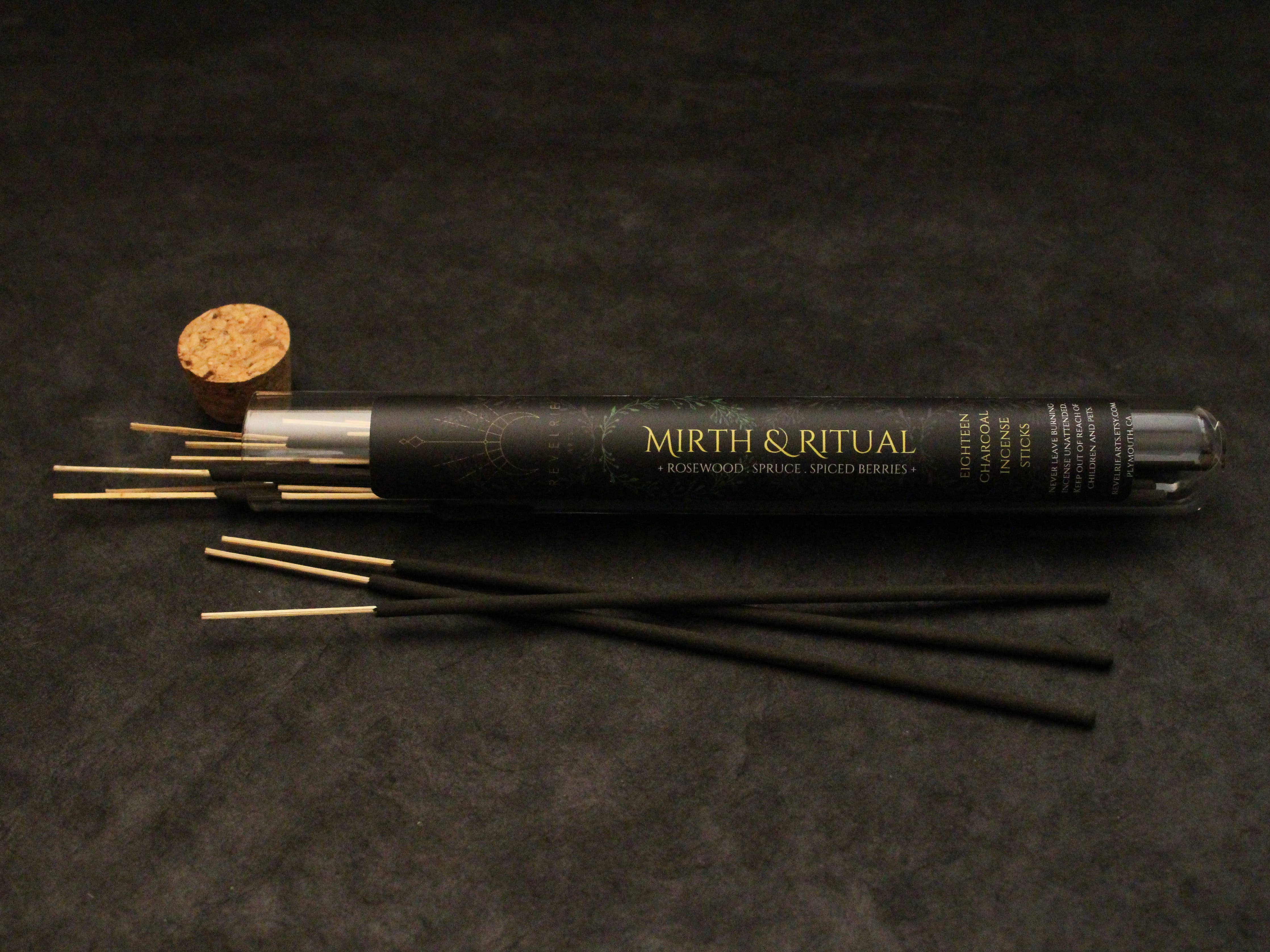 Mirth & Ritual - Charcoal Incense Sticks In Glass Tube