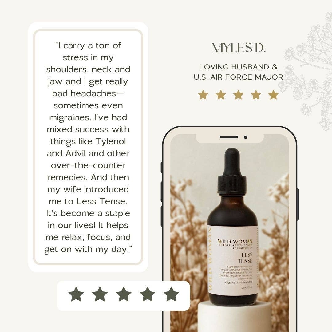 Less Tense | Tension Headache & Migraine Herbal Tincture