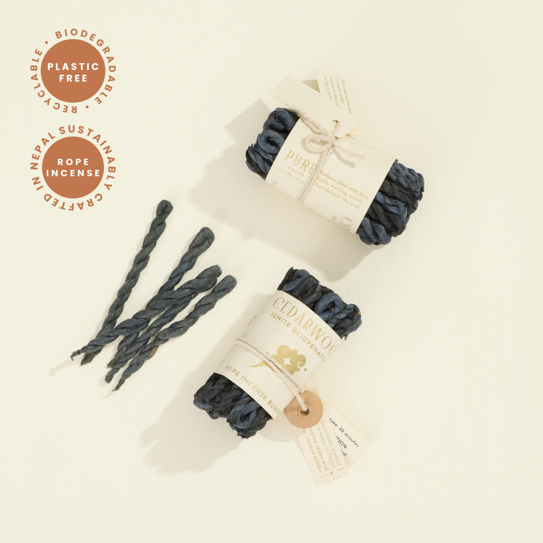 Cedarwood Rope Incense Bundle – Plastic Free