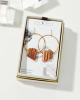 Super Nova Earrings | Peach Quartz Statement Fish Hook