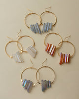 Super Nova Earrings- Rainbow Quartz