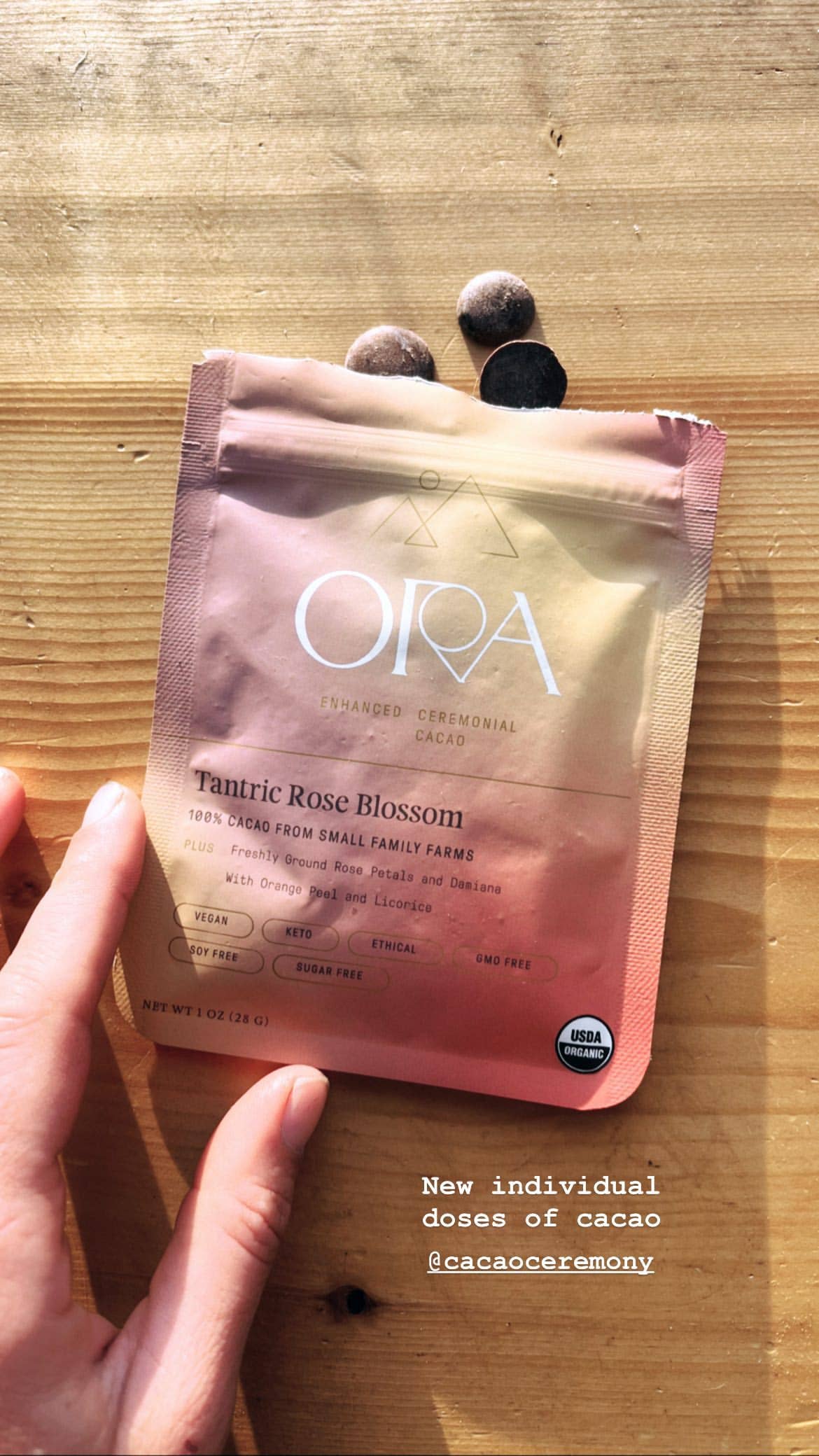 Tantric Rose Blossom Cacao - Organic Ceremonial Chocolate