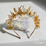 PHI | Citrine Crystal Crown with Golden Moon