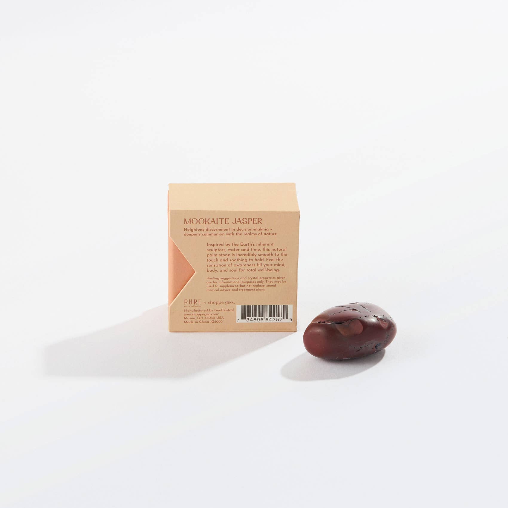 Palm Stone: Mookaite Jasper - Plastic Free Packaging!