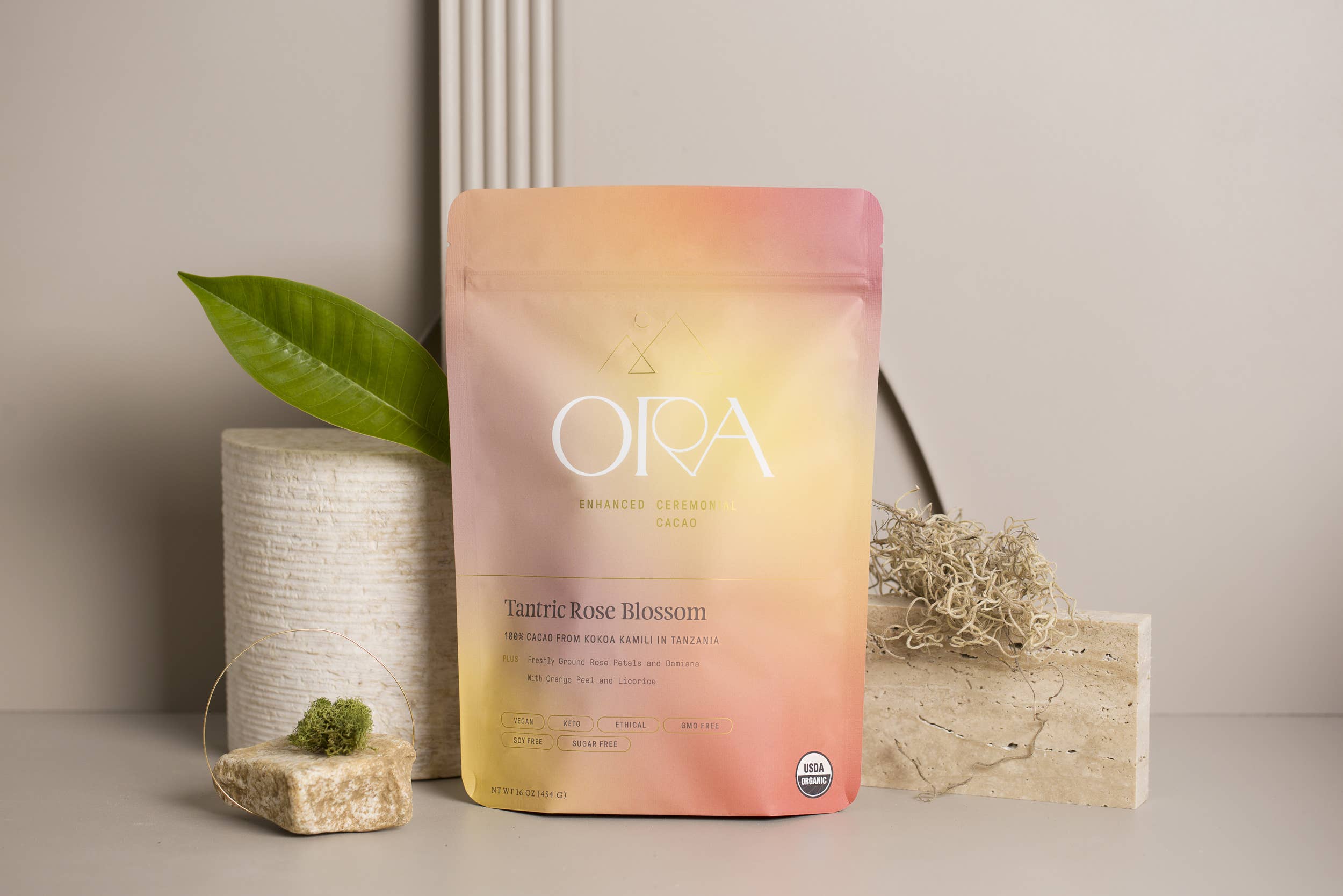 Tantric Rose Blossom Cacao - Organic Ceremonial Chocolate