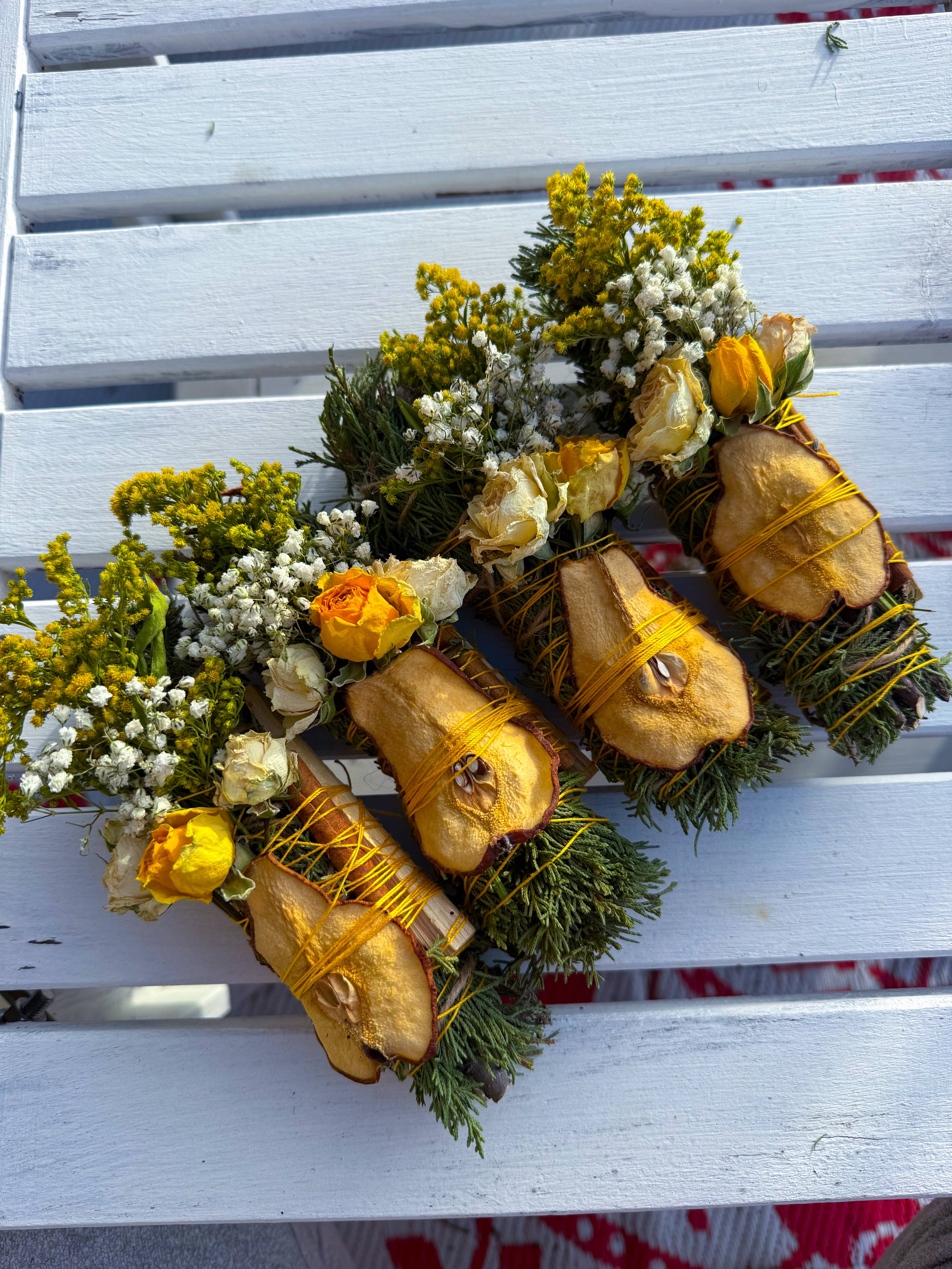 Pear, Palo Santo, Juniper, and Cinnamon Smudge Stick