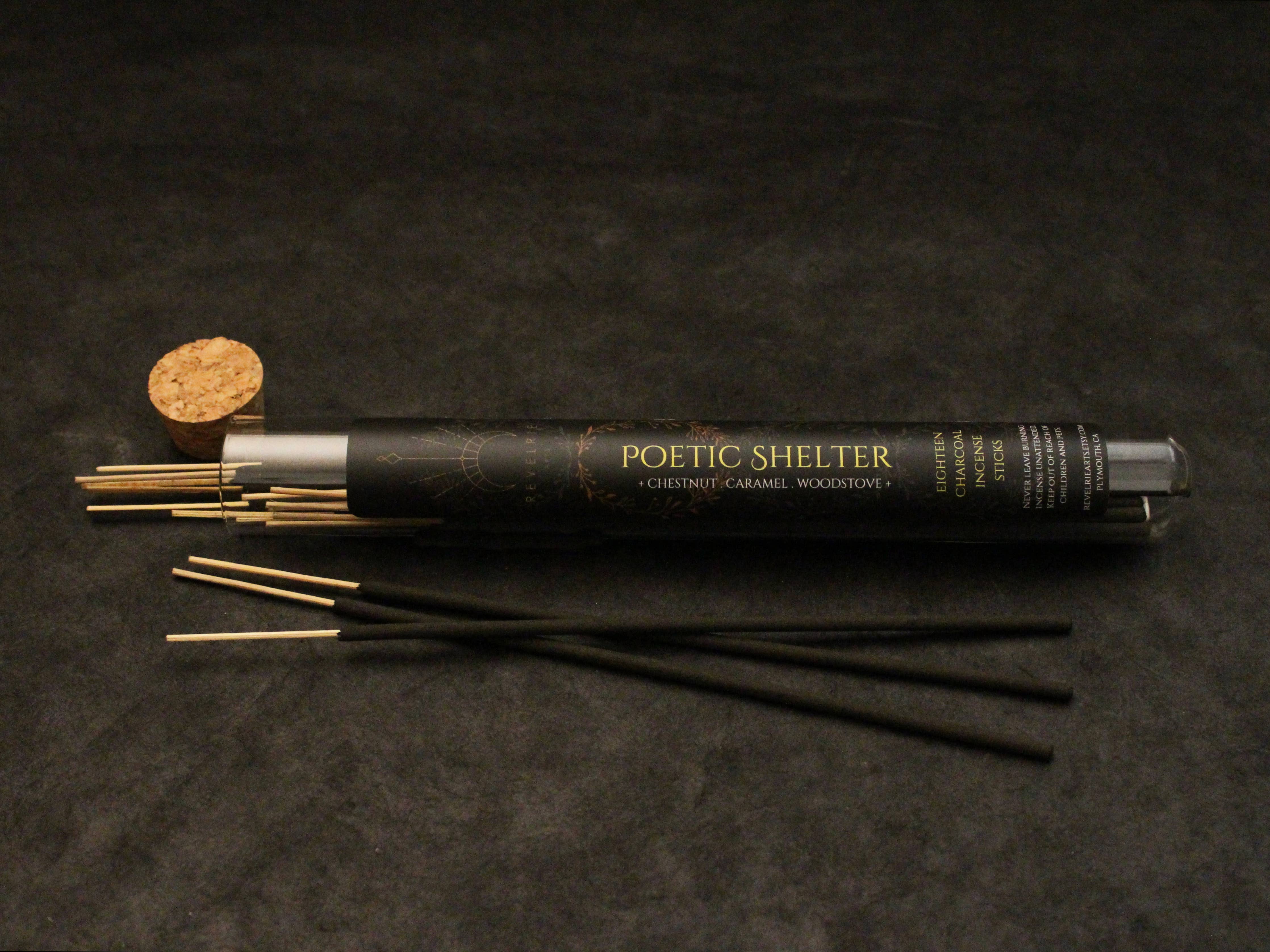 Poetic Shelter - Charcoal Incense Sticks In Glass Tube