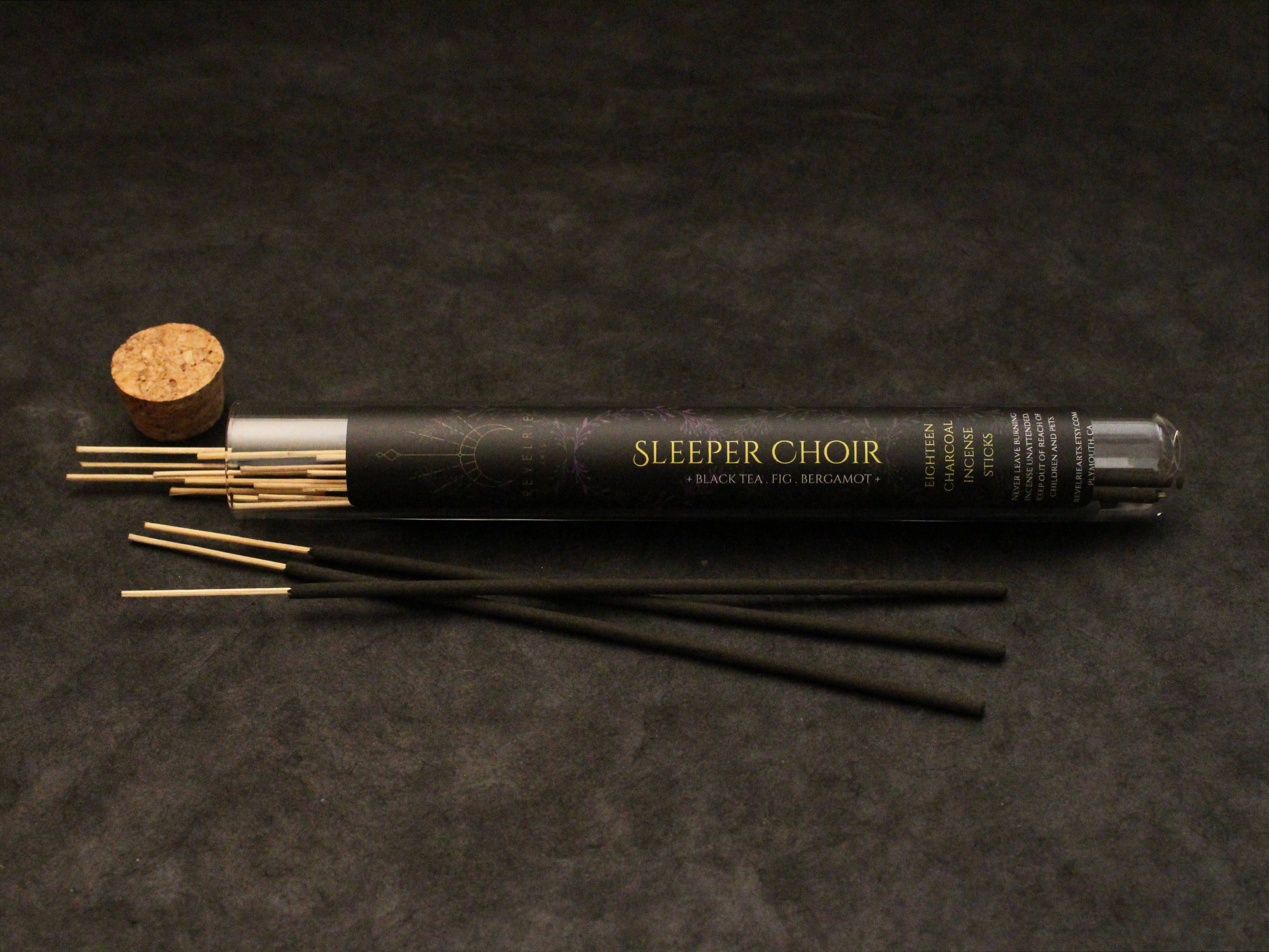 Sleeper Choir - Charcoal Incense Sticks In Glass Tube