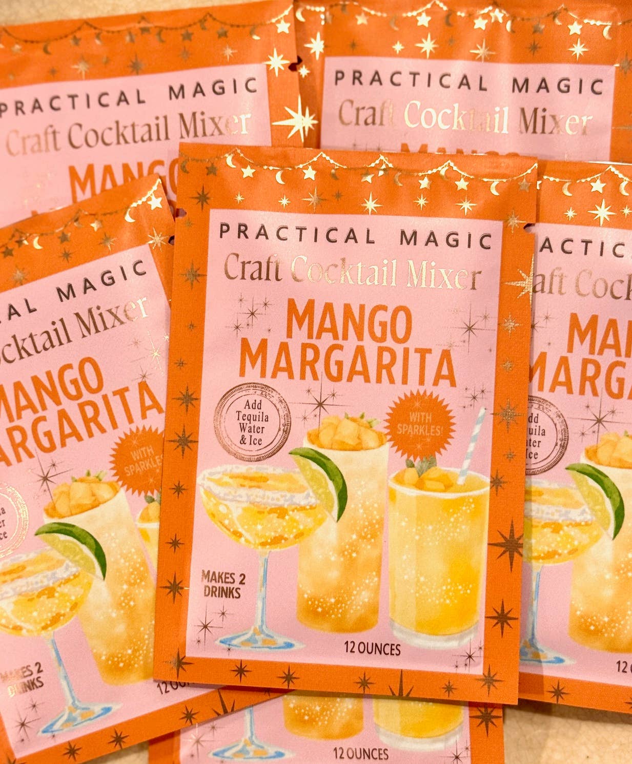 Mango Margarita Packet (Colorful)- 2 cocktails or mocktails