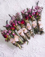 Rose Quartz, Rosemary, Sage, and Lavender Smudge Stick