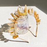 PHI | Citrine Crystal Crown with Golden Moon