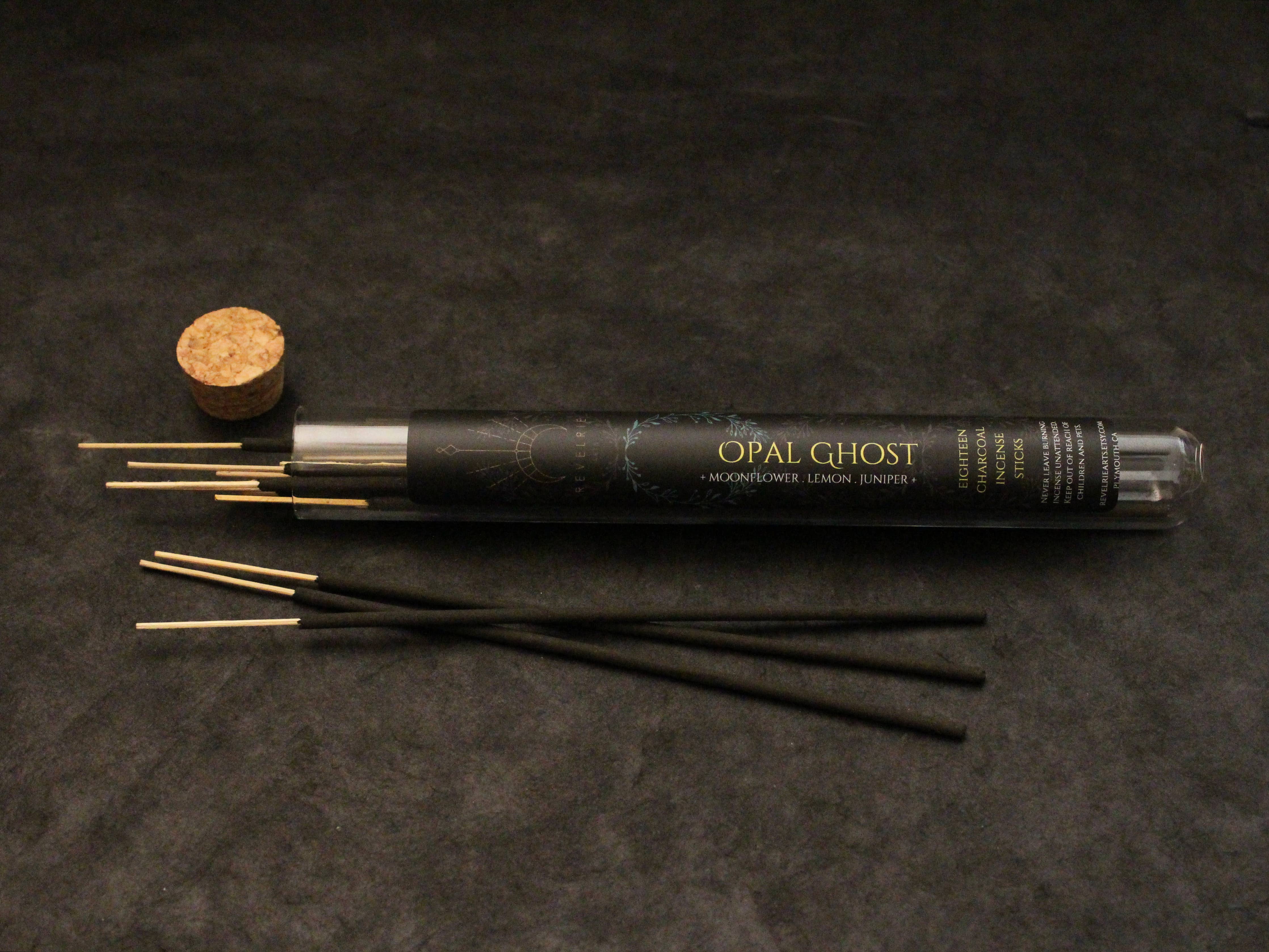Opal Ghost - Charcoal Incense Sticks In Glass Tube