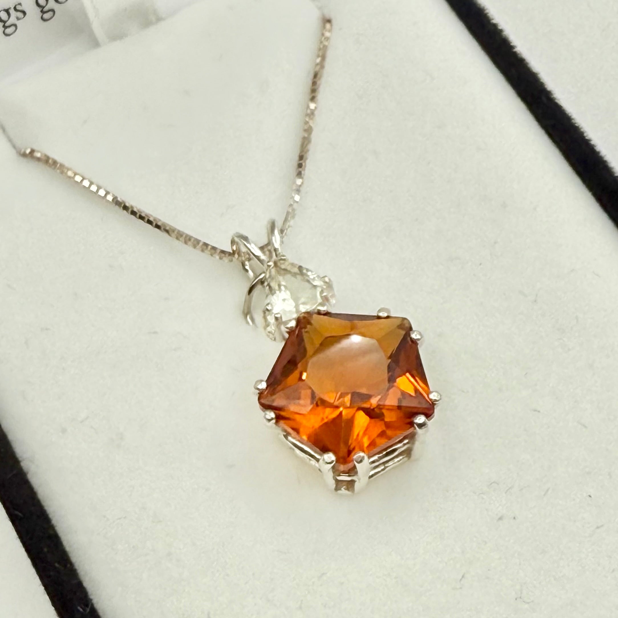 Siberian Gold Quartz Star of Venus w/ Trillion Cut Golden Labradorite Necklace- Paul Jensen Signature Collection