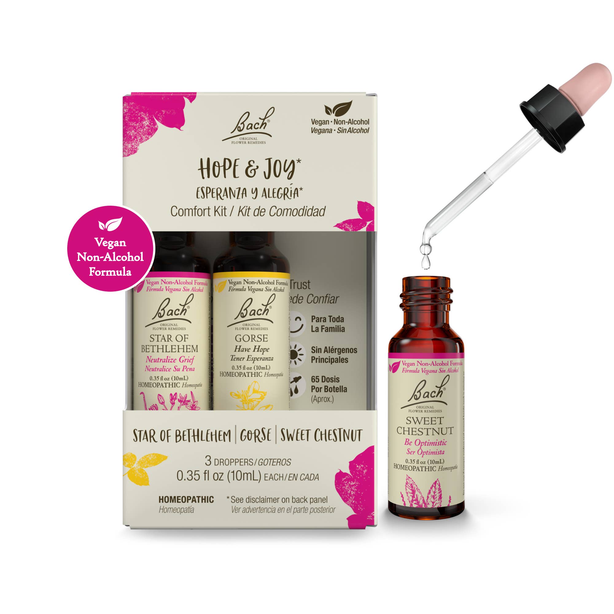 Bach Original Flower Remedies, Hope & Joy Trio Kit