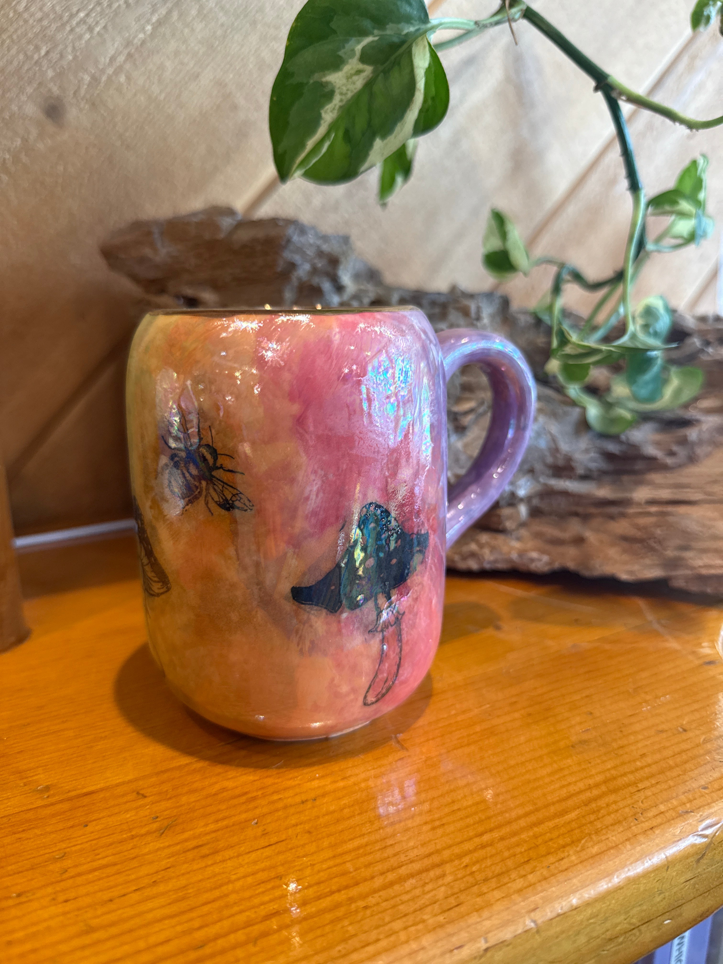 Bee Mushroom Rainbow Cup
