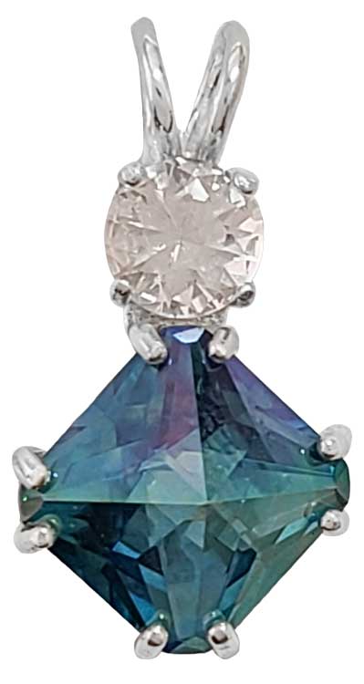 Aqua Aura Mini Magician Stone™ with Round Cut Danburite