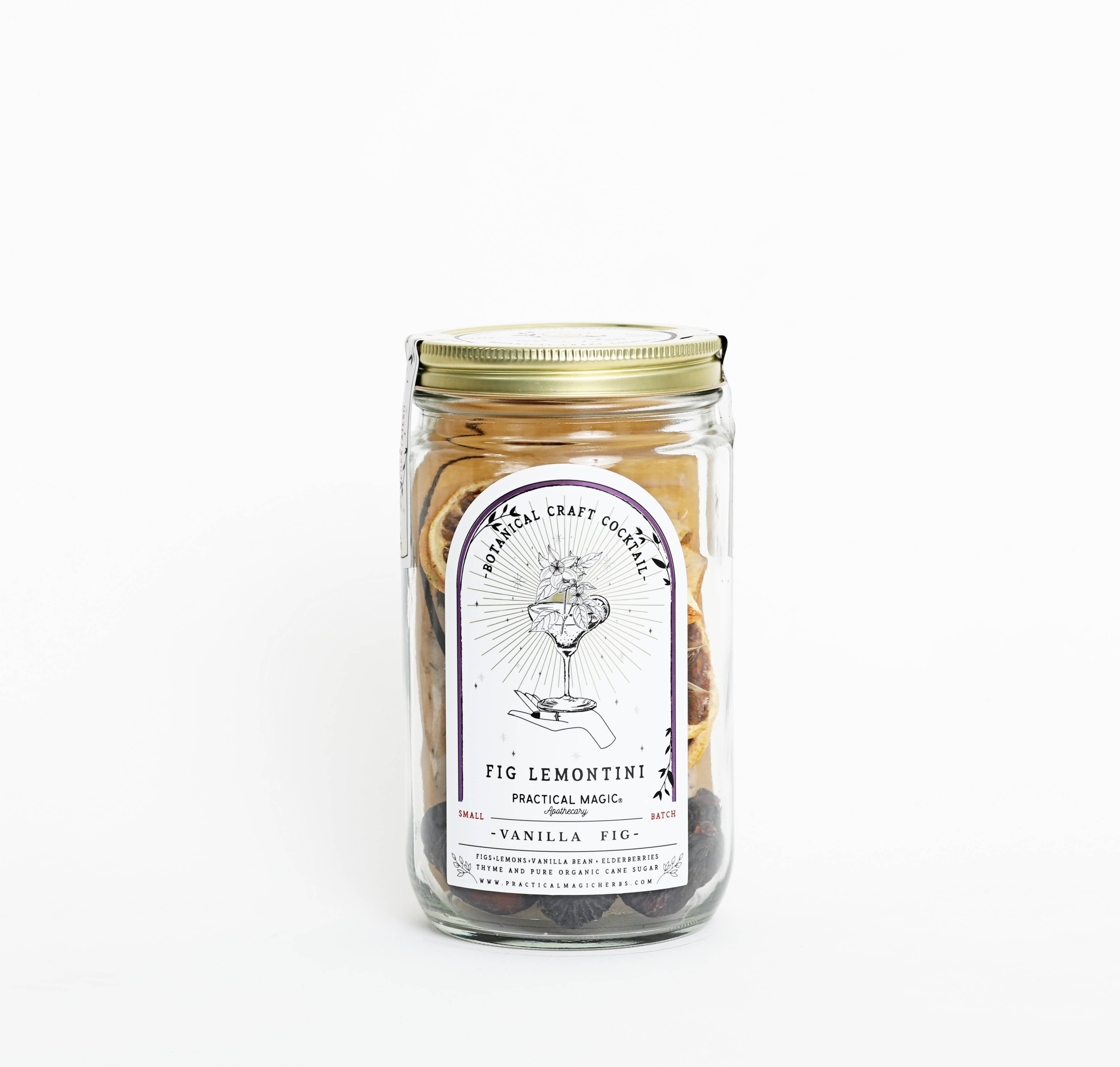Fig Lemontini Craft Cocktail Infusion Drink Kit -Glass Jar