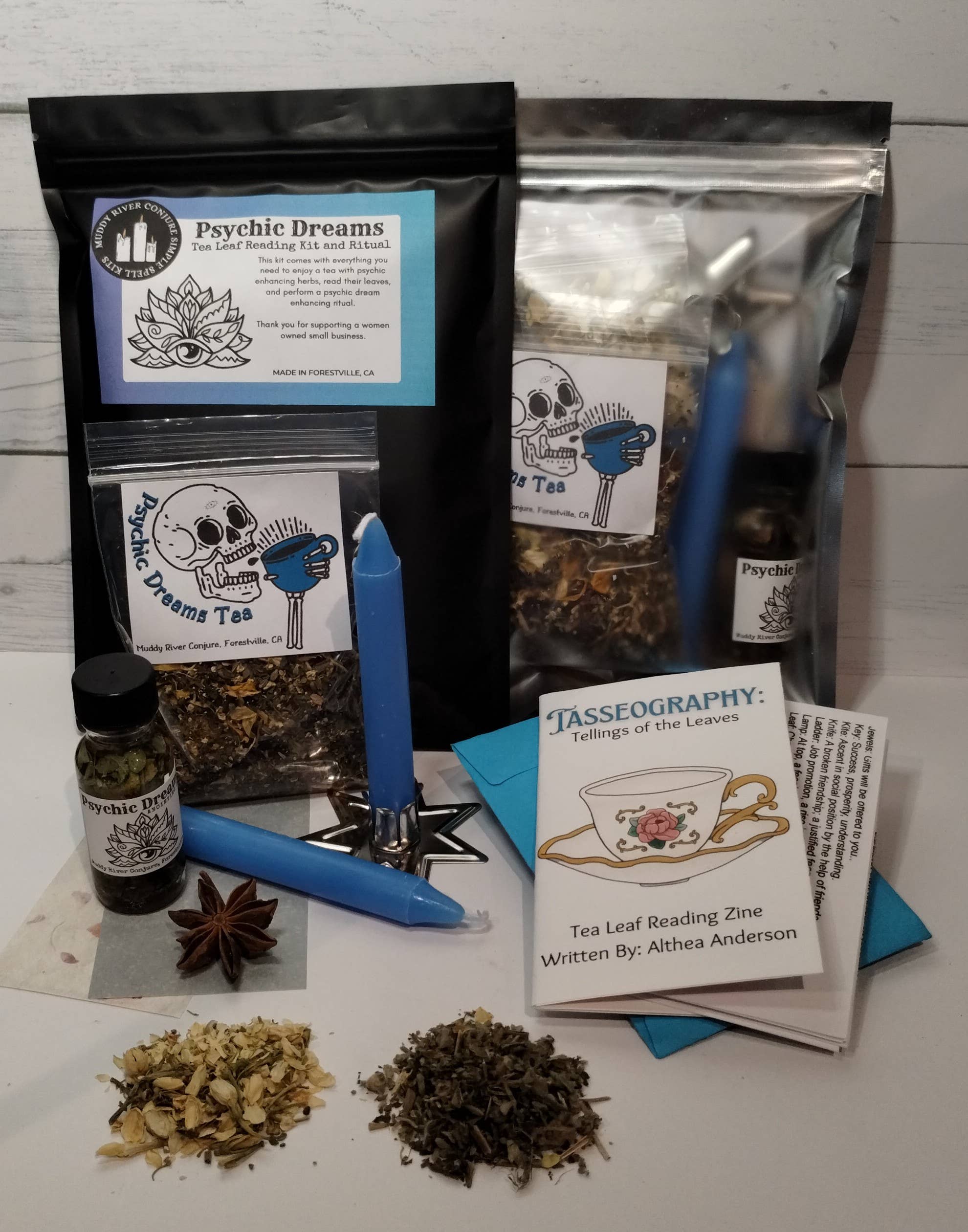 Psychic Dreams Tea Leaf Reading and Ritual Kit