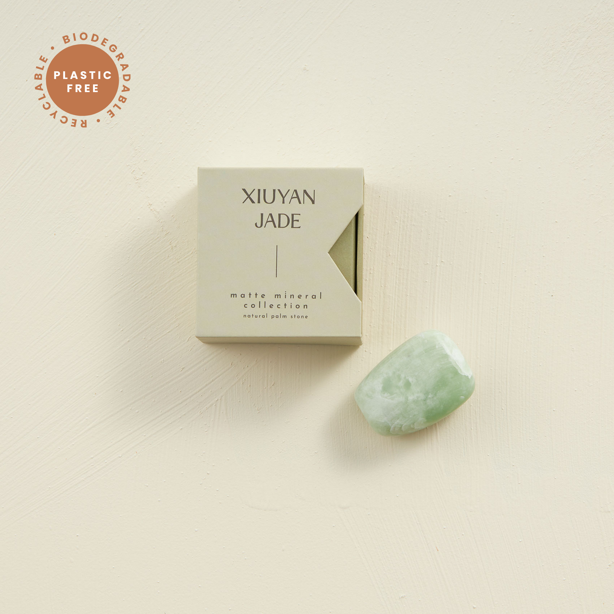 Palm Stone: Xiuyan Jade - Plastic Free Packaging!