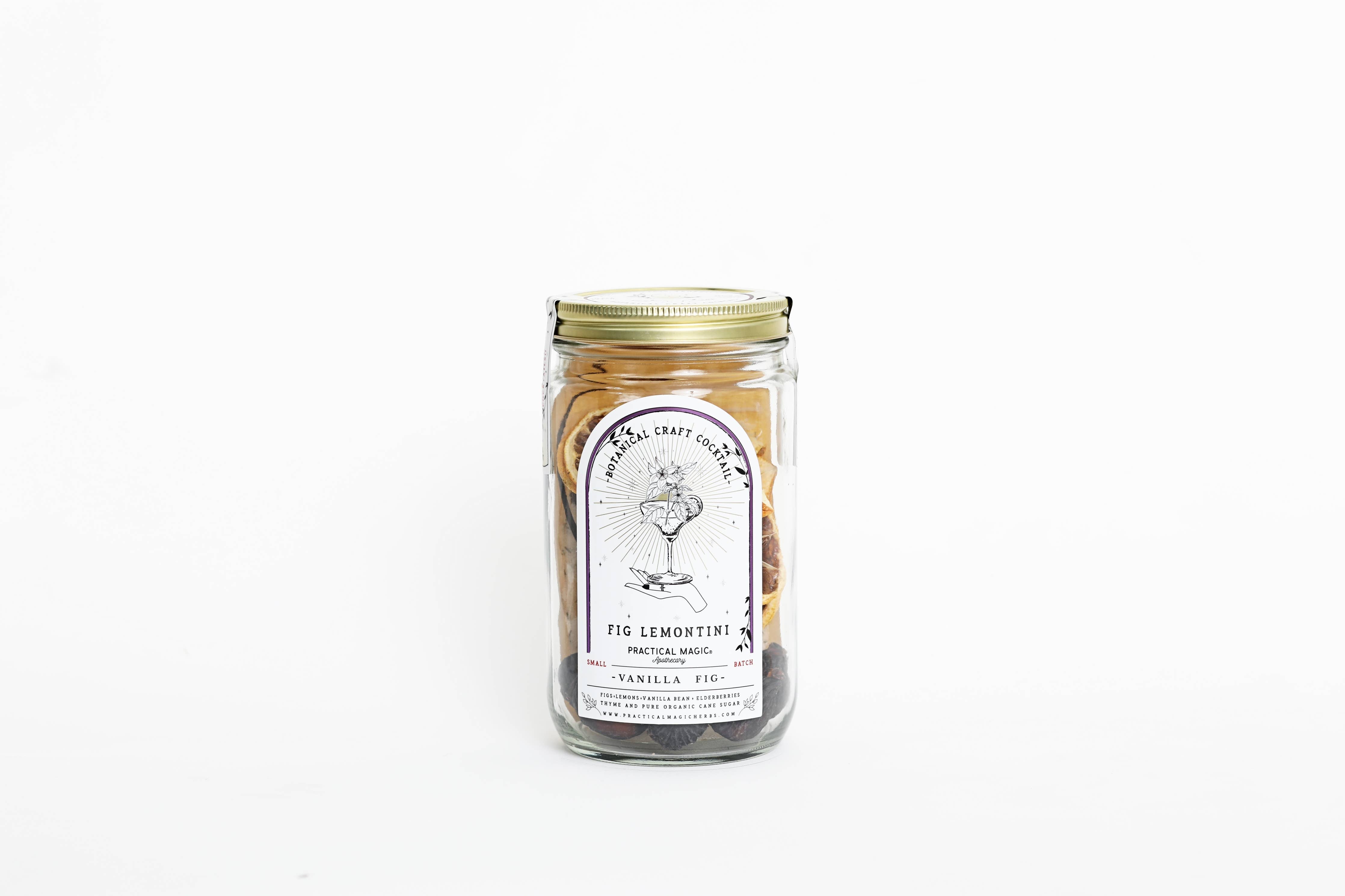 Fig Lemontini Craft Cocktail Infusion Drink Kit -Glass Jar