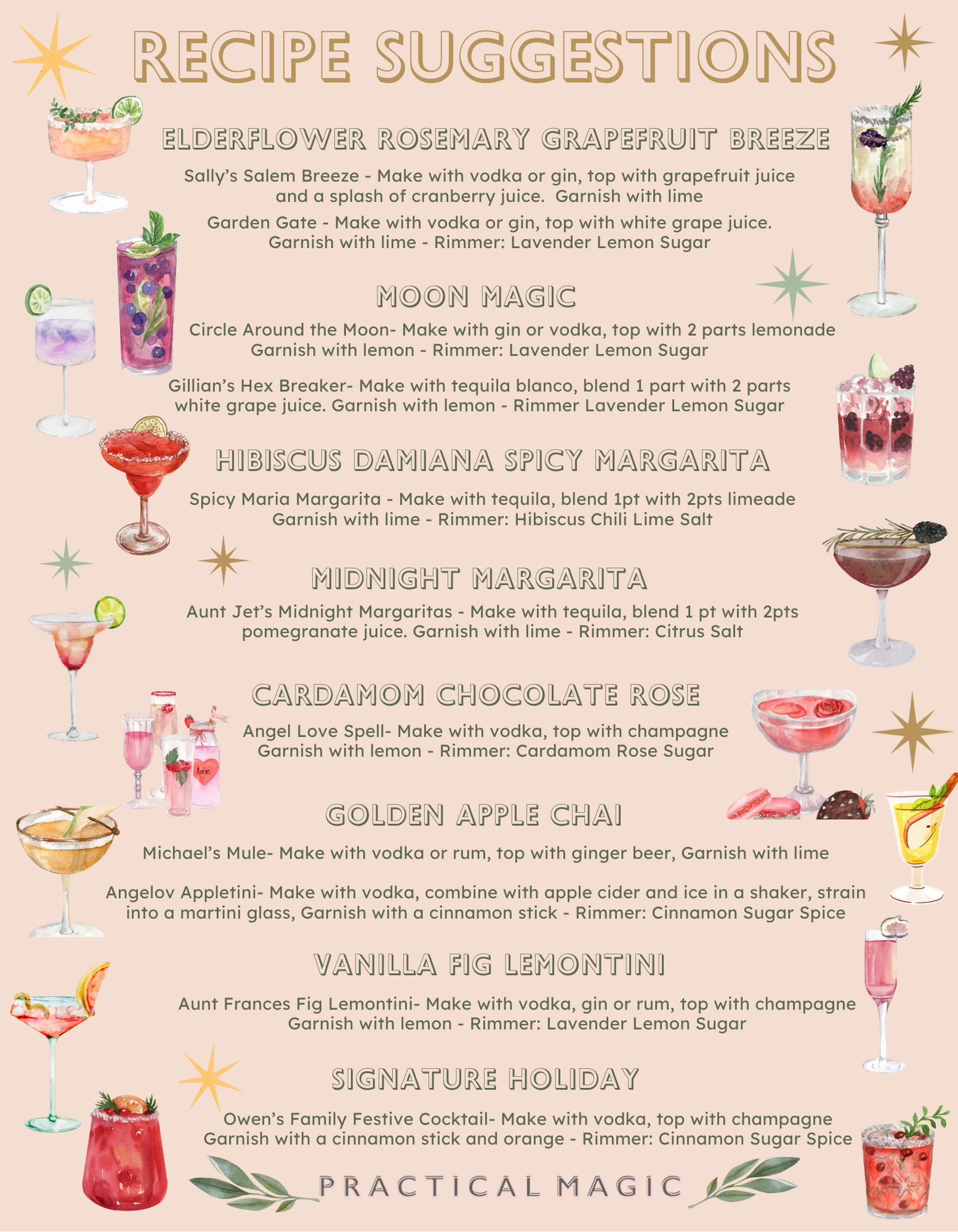Moon Magic Martini Craft Cocktail Infusion Drink Kit -Jar