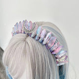 AURA | Crystal Quartz Crown with Moon