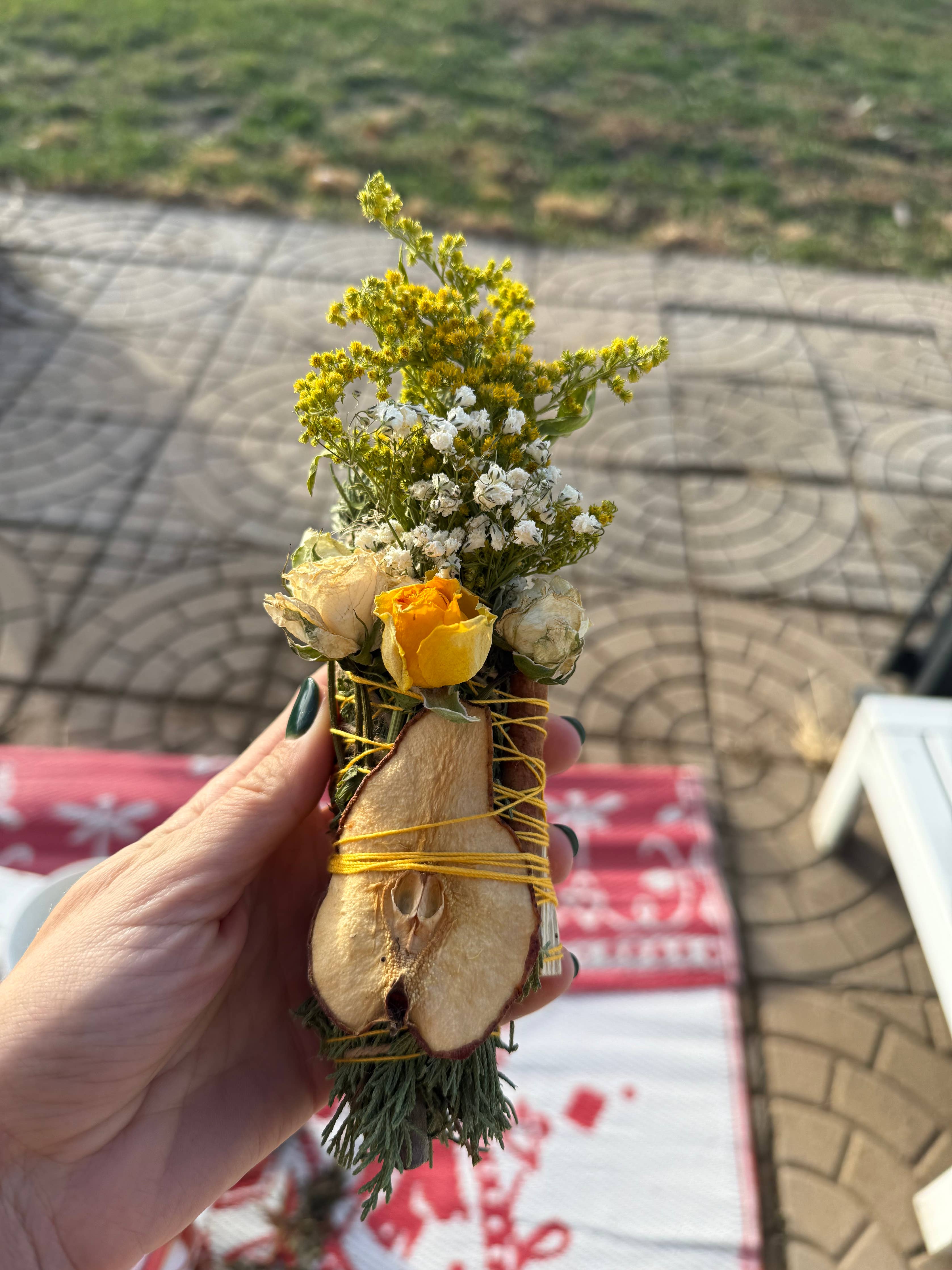 Pear, Palo Santo, Juniper, and Cinnamon Smudge Stick