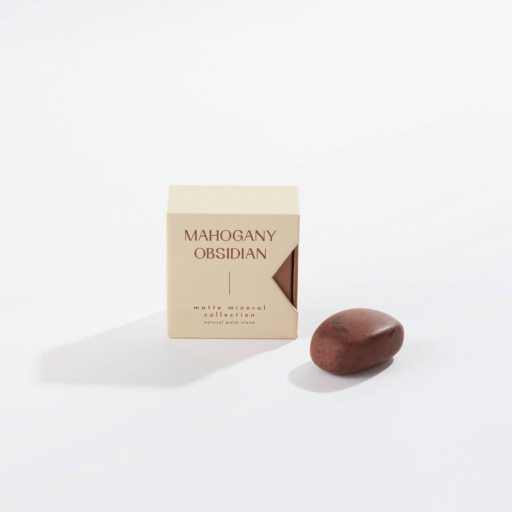 Palm Stone: Mahogany Obsidian - Plastic Free Packaging!