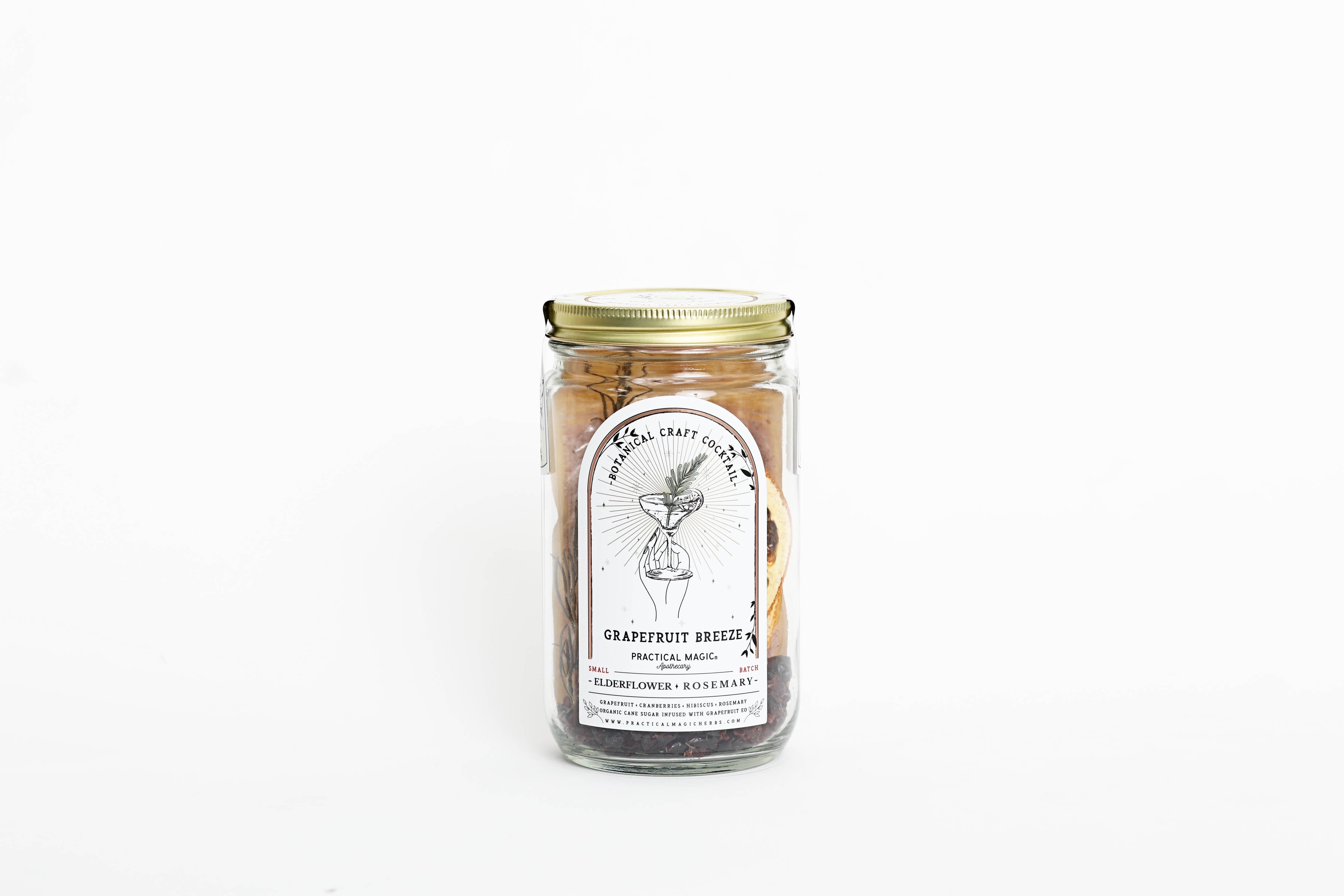 Grapefruit Breeze Cocktail / Mocktail Drink Kit in Glass Jar
