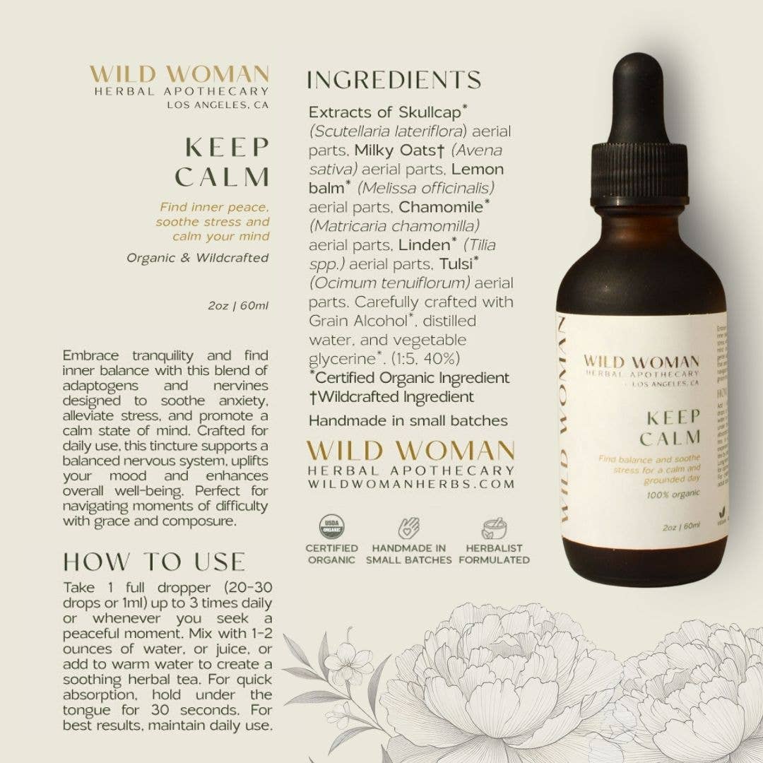 Keep Calm | Adaptogens & Nervines for Stress & Anxiety