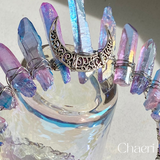 AURA | Crystal Quartz Crown with Moon