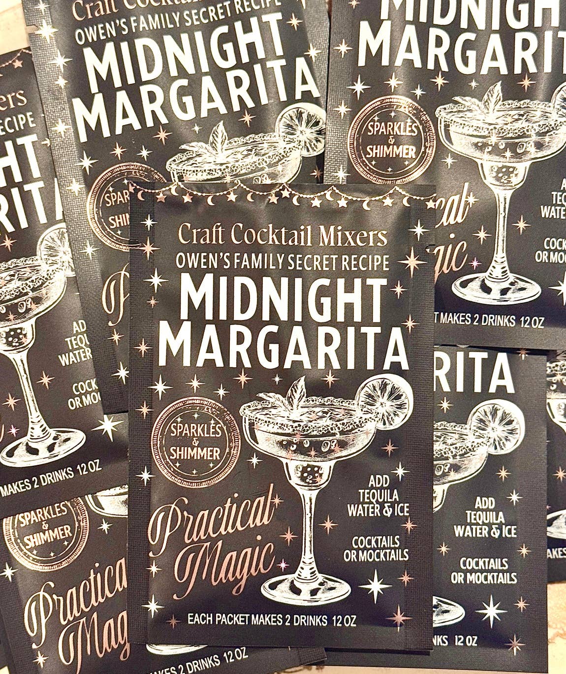 Midnight Sparkly Margarita Cocktail mix for 2 drinks