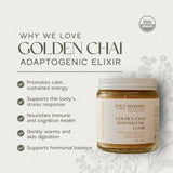 Golden Chai Adaptogenic Elixir | Ayurvedic Mushroom Blend